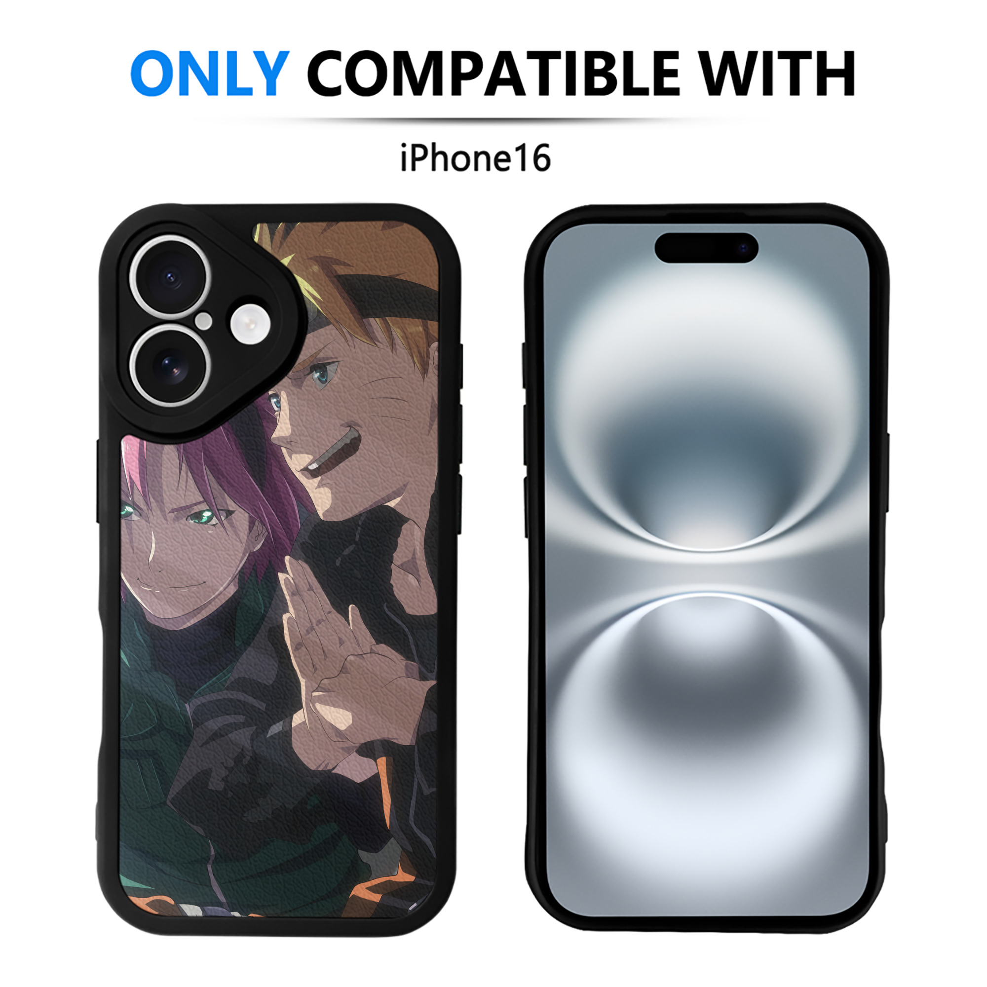 （画像用） NARUTO -ナルト- NARUTO -ナルト- 疾風伝 【iPhone 16シリーズ対応】シリコンスマホケース（レザー調） 材質：シリコン